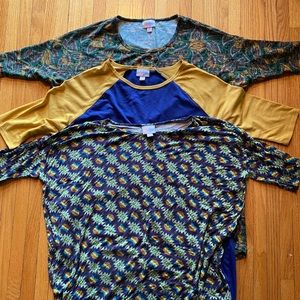 3 LulaRoe Irma 3/4 Shirts